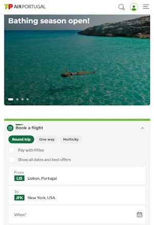 Portugal TAP Air App Screenshot 0