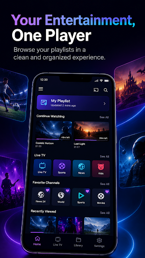 Vistaro: IPTV & M3U Player Screenshot 0