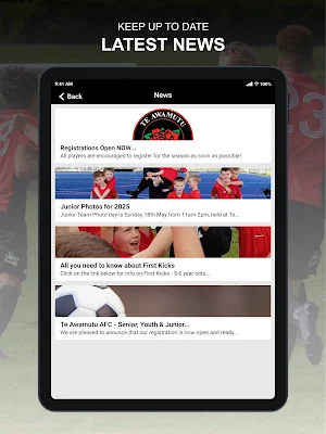 Te Awamutu AFC Screenshot 3