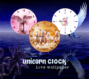 Unicorn Clock Wallpaper Screenshot 3