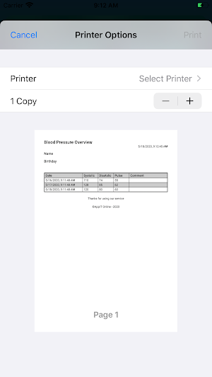 Blood pressure measure diary Screenshot 3