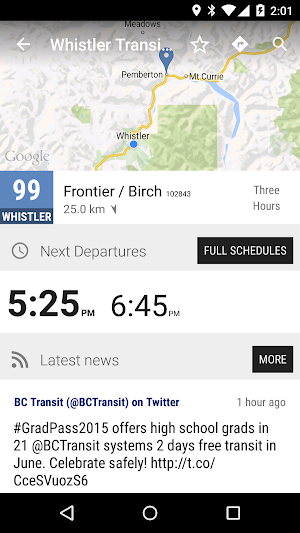 Whistler TS Bus - MonTransit Screenshot 1