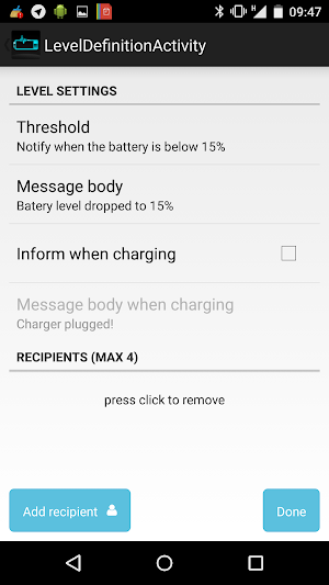 Battery Level Guard Screenshot 2