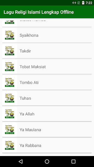 Lagu Religi Islami Offline + Lirik Screenshot 3
