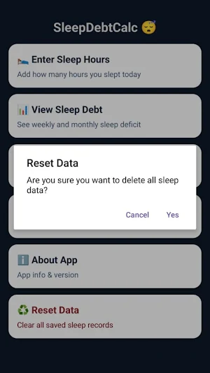 SleepDebtCalc Screenshot 3