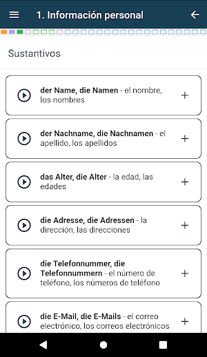 Vocabulario alemán parte 1 Screenshot 2