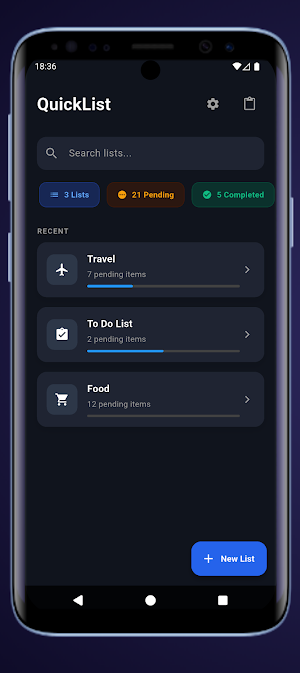 QuickList: To-Do Lists & Tasks Screenshot 0