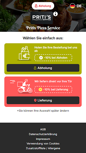Pritis Pizza Service Malchow Screenshot 1