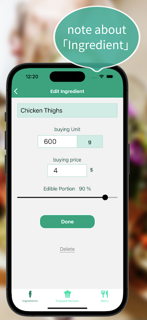 Fooster：Cost Recipe Calculator Screenshot 0