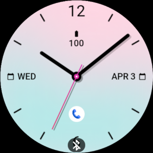 Soft Pink Blue Watch Face screenshot 4