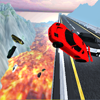 car vs lava crash simulator