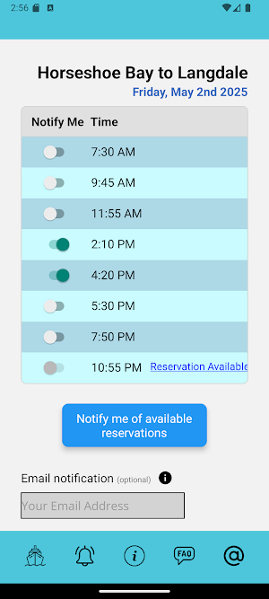 Ferry Alert Screenshot 1
