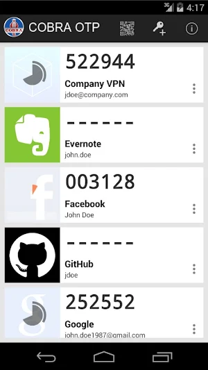 Cobra otp Screenshot 1