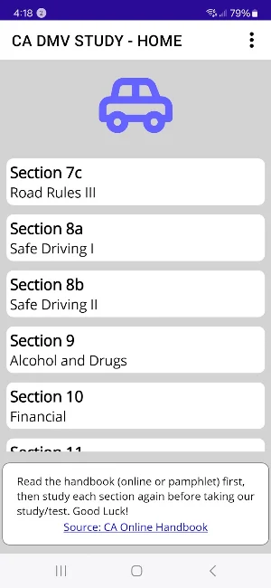 CA DMV Study Pro Screenshot 2