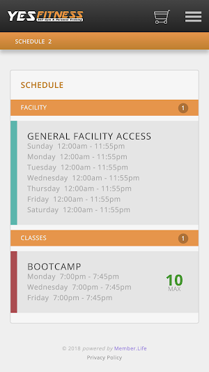 Yes Fitness Screenshot 0