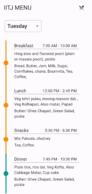 IITJ MENU Screenshot 0