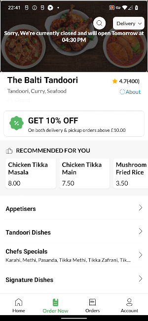 The Balti Tandoori Screenshot 2