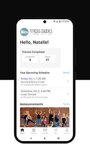 Be Fitness Studio App Screenshot 0