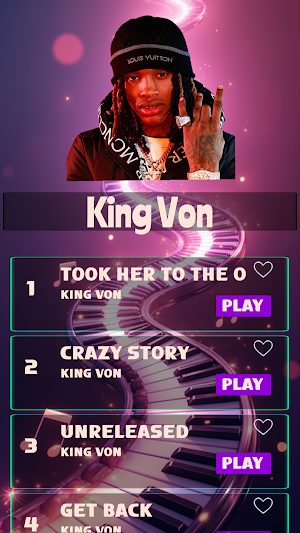 Piano Music King Von Game Screenshot 0