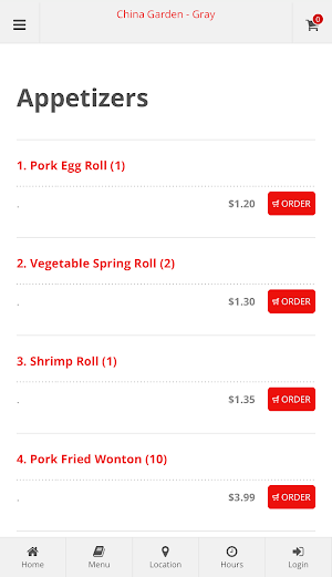 China Garden Gray Online Order Screenshot 1