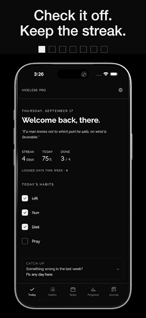 Viceless - Discipline Tracker Screenshot 0