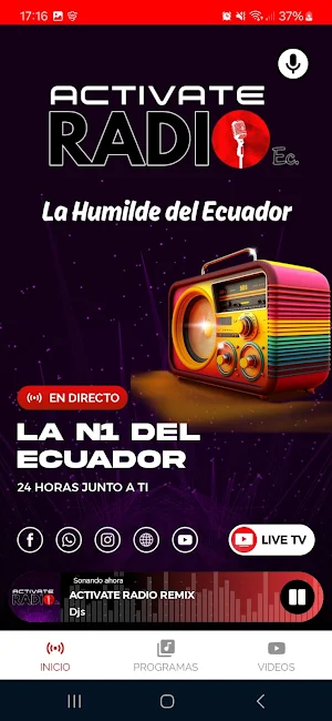 ACTIVATE RADIO EC Screenshot 1
