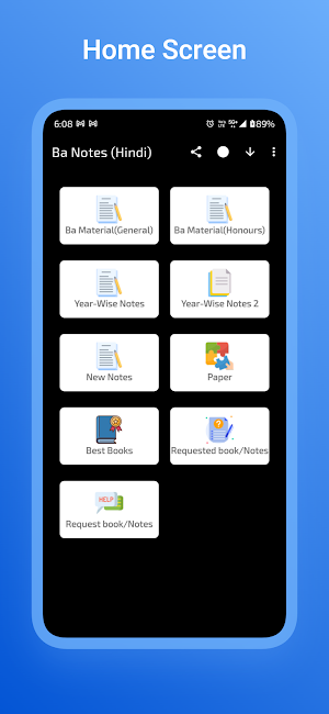 Ba Notes in Hindi Screenshot 0