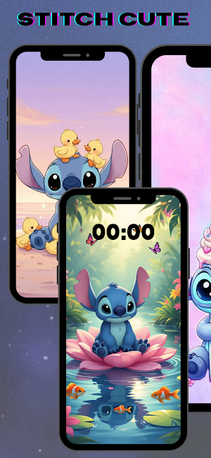 Stitch Cute Lilo Wallpaper Screenshot 1