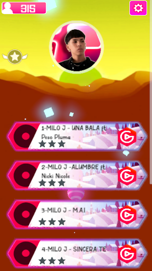 Milo J Juego Musica Tiles Hop Screenshot 0