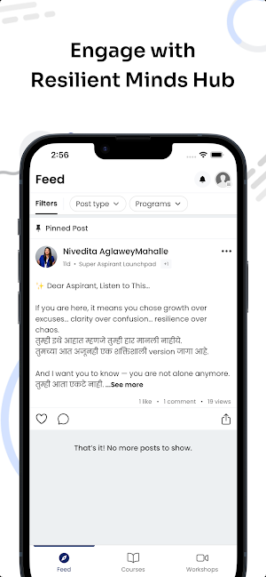 Resilient Minds Hub Screenshot 1