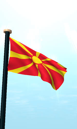 Macedonia Flag 3D Wallpaper Screenshot 1