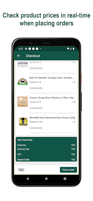 GB Foods Ordering App Screenshot 3