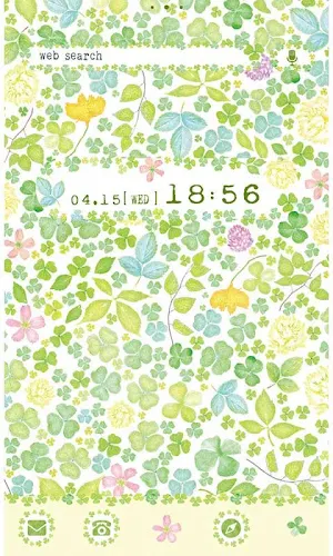 Spring Theme-Field of Clovers Screenshot 0