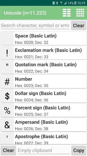 unicode Screenshot 0