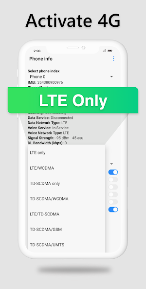 4G LTE only: Network Analyzer Screenshot 1