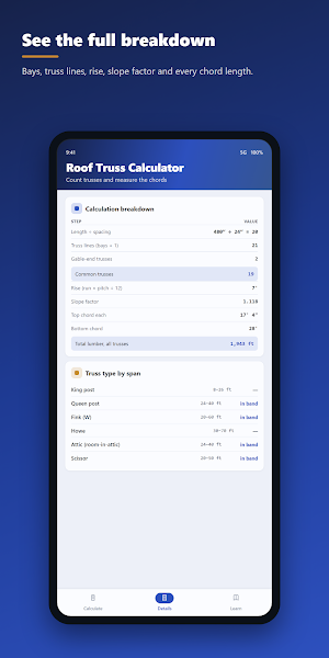 Roof Truss Calculator Screenshot 1