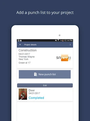 Punch List and Issue Tracker Screenshot 2