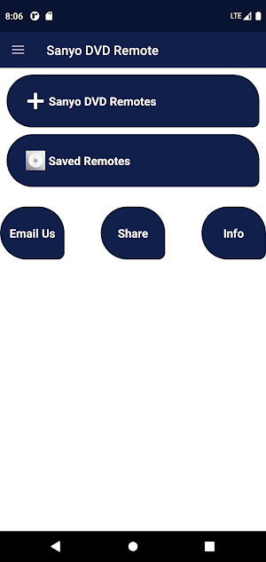 Sanyo DVD Remote Screenshot 0
