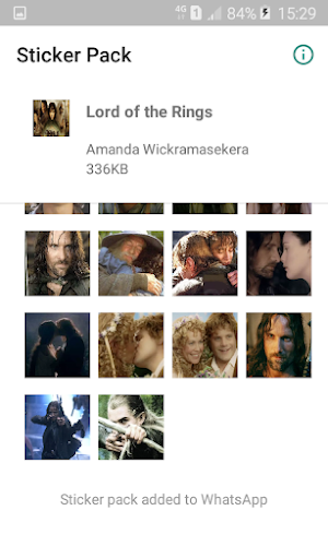 Lord of the Rings Stickers Screenshot 1