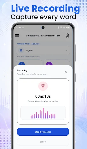 VoiceNotes AI: Speech to Text Screenshot 1