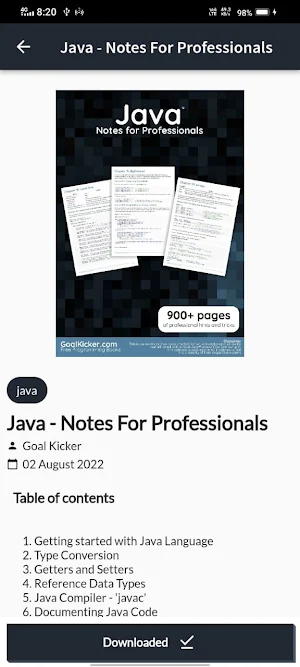 GoalKicker - Programming Books Screenshot 1