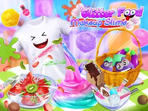Glitter Food Makeup Slime - Kitchen Fun Screenshot 0