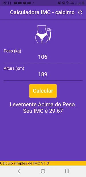 Calculadora IMC - Calcimc Screenshot 3