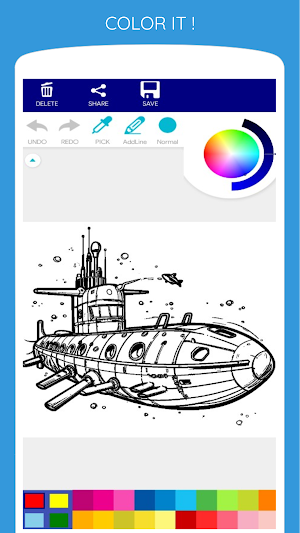 Submarine Coloring Book Screenshot 2