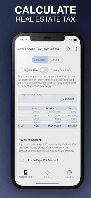 Panama Calculator Screenshot 1