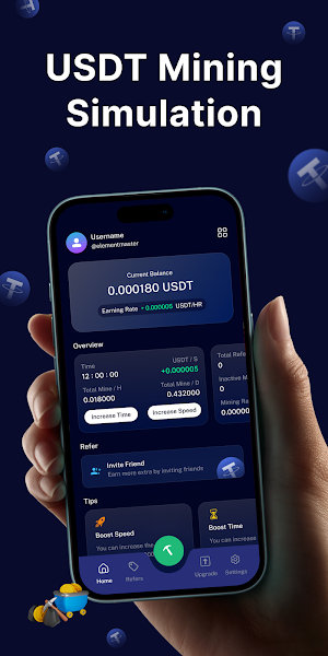 USDT Mining Simulation Screenshot 0