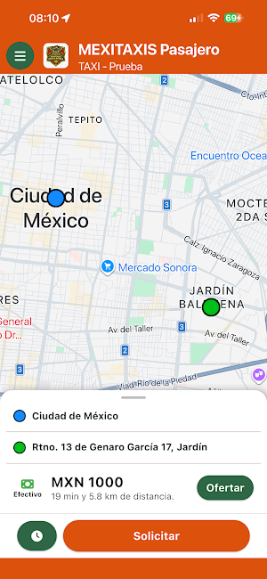 MEXITAXIS Pasajero Screenshot 0
