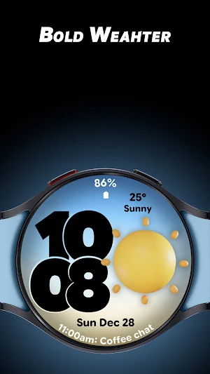 Bold Weather - Watch face Screenshot 0