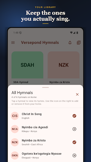 Versepond OneApp Hymnals Screenshot 1