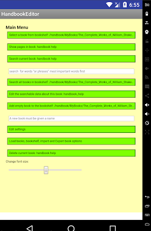 Shakespeare HandbookEditor Screenshot 3